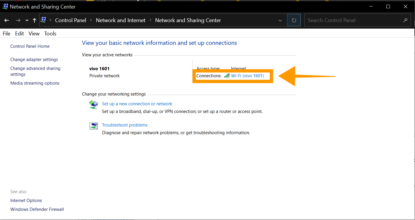 ดูรหัสผ่าน WiFi Windows 10